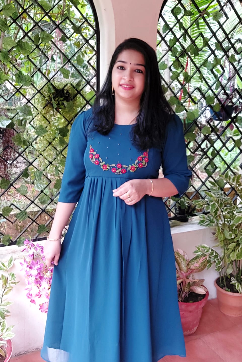 Buy True Shape Maternity Feeding Kurti for Women | Cotton Blend Anarkali  Dress with Nursing Zip for Pre & Post Pregnancy (TSF-171-S,Turquoise Blue)  at Amazon.in