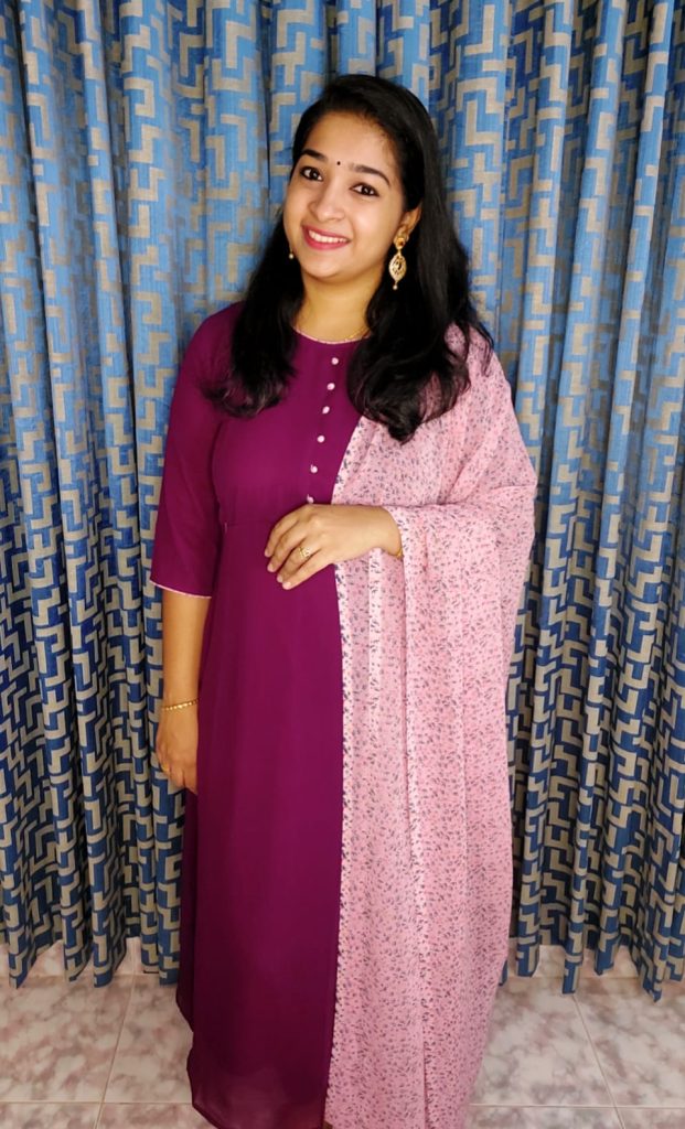 Feeding TOP&DUPATTA SET/MaternityDark Wine Priya's Magic World