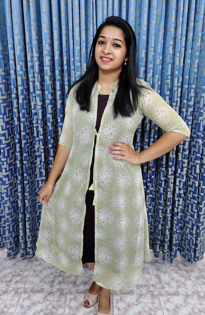 Feeding Jacket Kurtis/ Maternity Wears -Coffee Brown and green – Priya