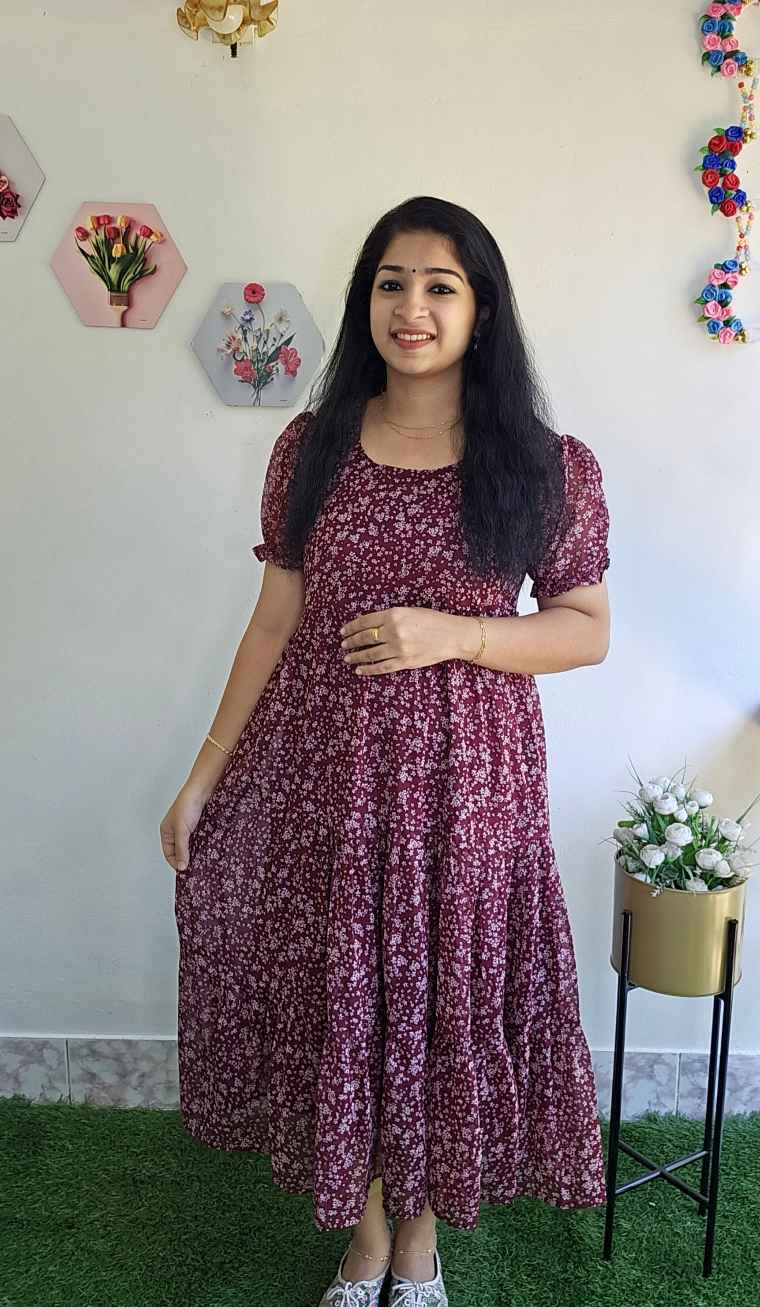 Normal/Frock-MAROON – Priya's Magic World