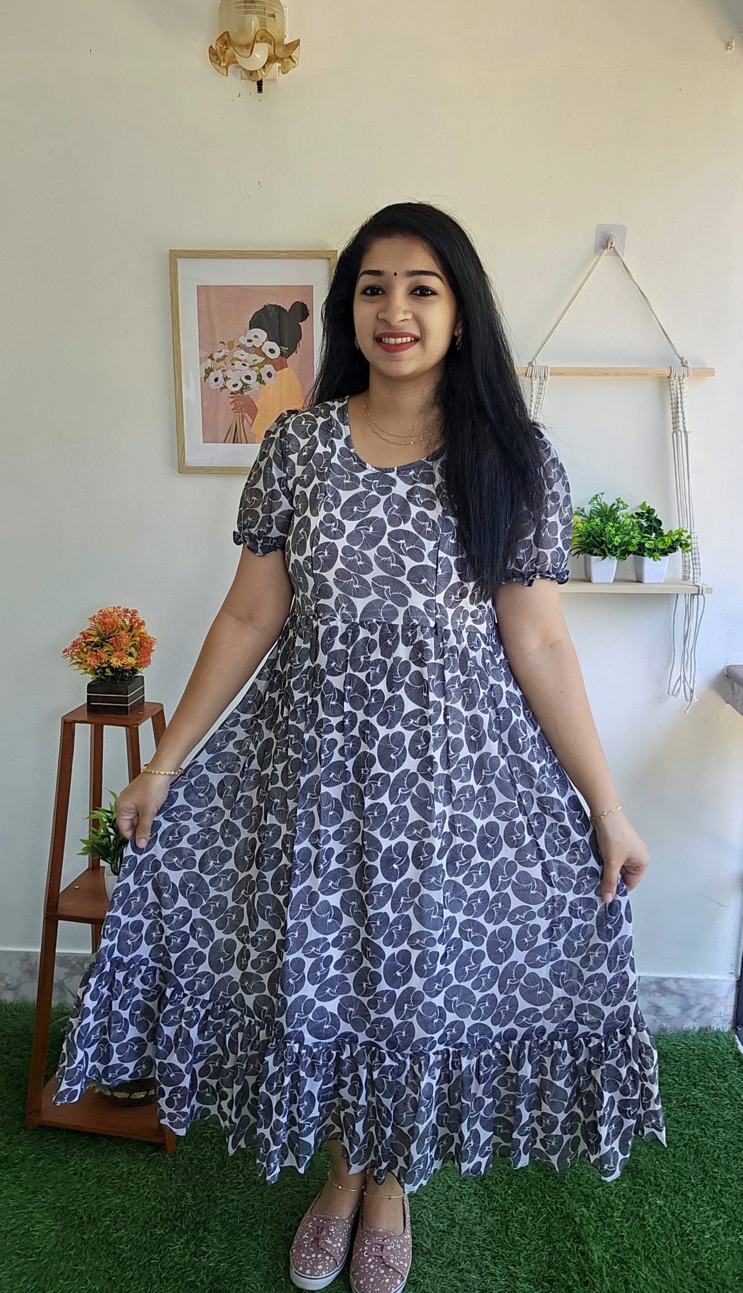 NORMAL/FROCK-BLACK & WHITE – Priya's Magic World