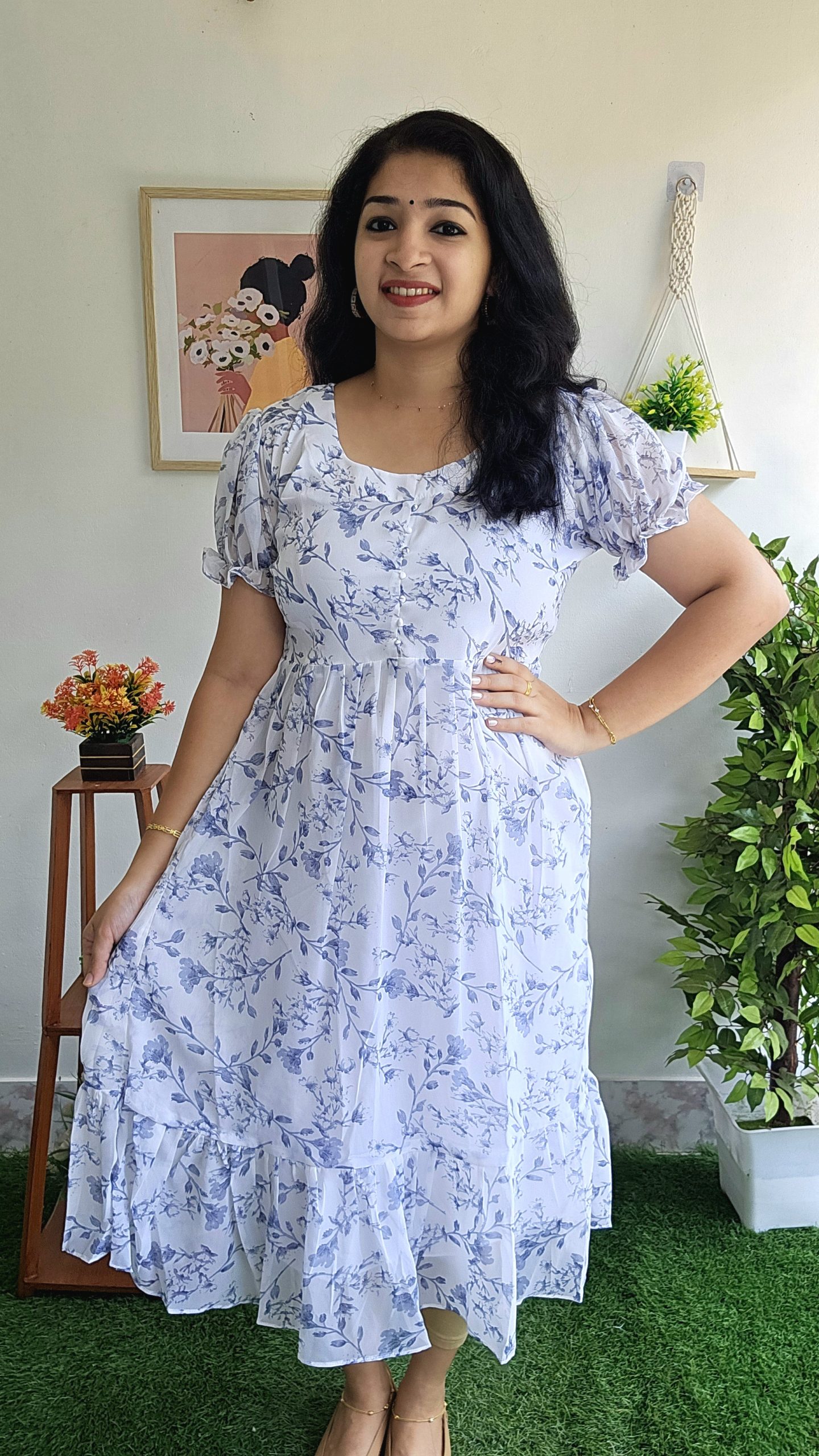 Normal/Stylish/Frock Model Kurtis-WHITE – Priya's Magic World