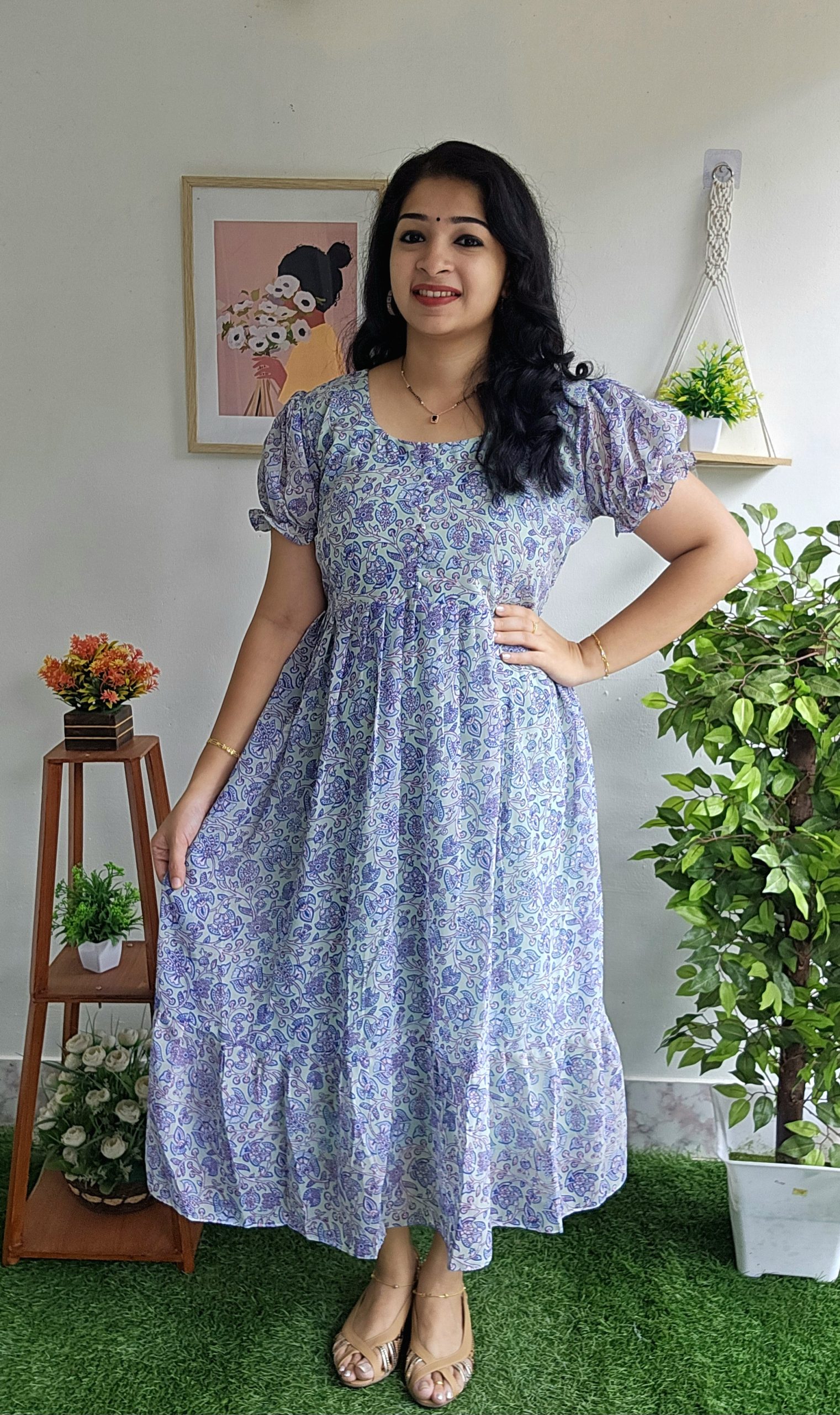 Normal/Stylish/Frock Model Kurtis-NUDE PISTA GREEN – Priya's Magic World